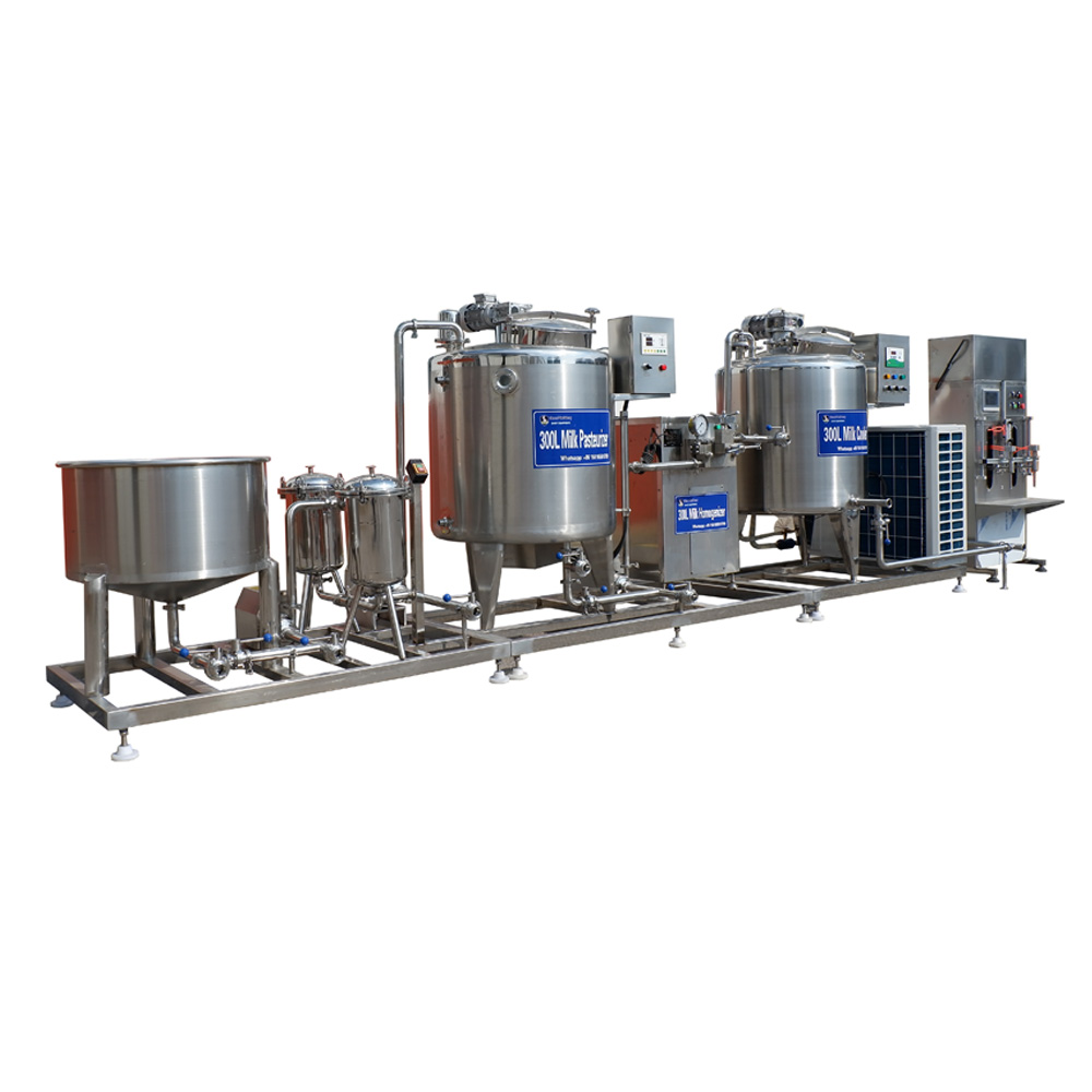 Milk Pasteurizer Homogenizer Cooler Tank with Bottle Filler